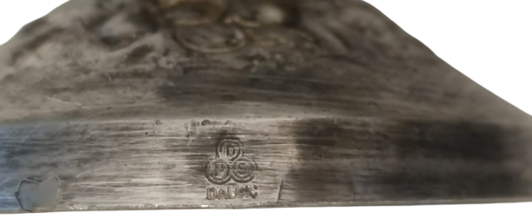 DÖGME BAKIR ÜZERİ GÜMÜŞ KAPLAMA ÜZERİ TAMAMEMEN EL İŞLEMELİ KUŞLAR CİCEKLER TABANINDA BULUNAN  DALGIC GÜMÜŞ DAMGALI 