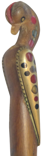 OSMANLI BOYNUZ SAPLI UZERİ İŞLEMELİ TAMAMI  EL YAPIM MEKTUP ZARF ACACAGI KOPLE PİRİNC