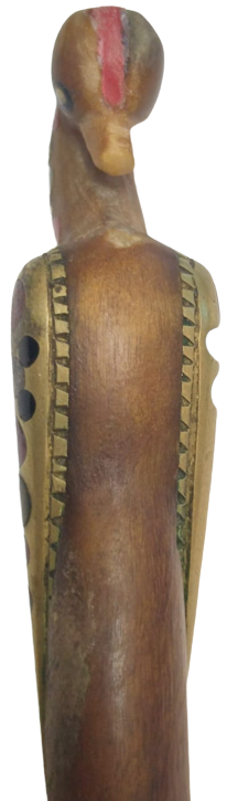 OSMANLI BOYNUZ SAPLI UZERİ İŞLEMELİ TAMAMI  EL YAPIM MEKTUP ZARF ACACAGI KOPLE PİRİNC