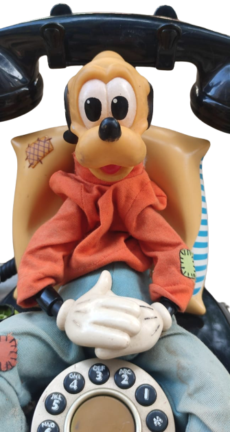 1980 TELEMANIA GOOFY ANİMATED PHONE ANİMASYONLU TELEFON SABİT HATLI KABLOLU VİNTAGE TELEFON