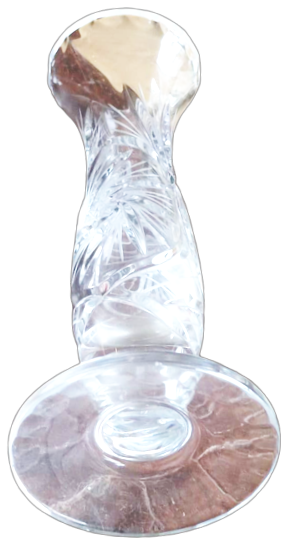 BOHEM KRISTAL BİLLÜR RENK ÜZERİ EL KESİM KARANFİLLİK VAZO