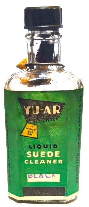 YU-AR LİQUİD SUEDE CLEANER  BLACK SİYAH  SIVI SUET AYAKKABI BOYASI CAM KAPAKLI ŞİŞESİNDE CİFT DİLDE ACIKLAMALI İCERSİ BOŞTUR