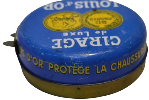 CRAGE DE LUXE LOUIS DOR MADEIN FRANCE SİYAH BALMUMU AYAKKABİ BOYASI TENEKE KAPAKLI KUTUSUNDA 