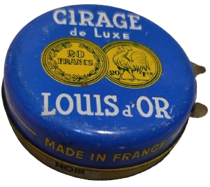 CRAGE DE LUXE LOUIS DOR MADEIN FRANCE SİYAH BALMUMU AYAKKABİ BOYASI TENEKE KAPAKLI KUTUSUNDA 