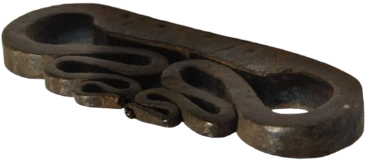 OSMANLI KAV CAKMAGI SICAK EL DÖGME KENARLARI İŞLEMELİ CİFT BAKIŞAN YILAN FORMUNDA