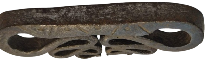 OSMANLI KAV CAKMAGI SICAK EL DÖGME KENARLARI İŞLEMELİ CİFT BAKIŞAN YILAN FORMUNDA