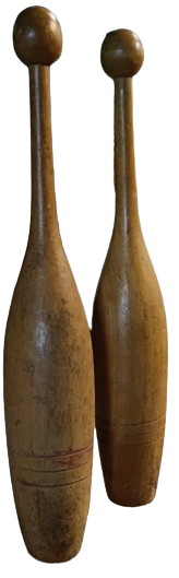 OSMANLI JİMLASTİK VUCUT HAREKETLERİ CALIŞMALARINDA  VE GÖSTERİLERDE  KULLANILAN AHŞAP İKİ ADET ŞİMŞİR LABUT