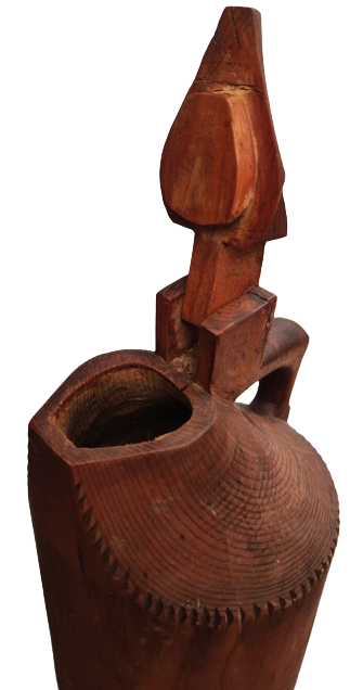 1950 ANADOLU İŞİ AHŞAP OYNAR MANDALLI KAPAKLI TAŞIMA KULPLU SU SAKLAMA TAŞIMA KABİ SURAHİ TARLADA BAGDA YANLARINDA TAŞINAN SU KABI 