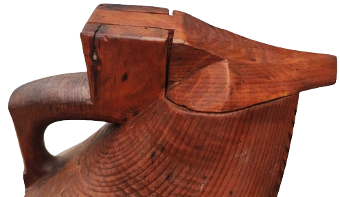 1950 ANADOLU İŞİ AHŞAP OYNAR MANDALLI KAPAKLI TAŞIMA KULPLU SU SAKLAMA TAŞIMA KABİ SURAHİ TARLADA BAGDA YANLARINDA TAŞINAN SU KABI 