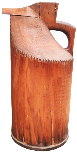 1950 ANADOLU İŞİ AHŞAP OYNAR MANDALLI KAPAKLI TAŞIMA KULPLU SU SAKLAMA TAŞIMA KABİ SURAHİ TARLADA BAGDA YANLARINDA TAŞINAN SU KABI 