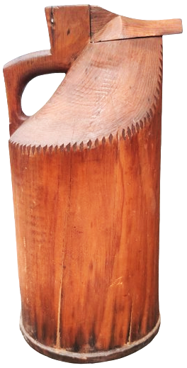 1950 ANADOLU İŞİ AHŞAP OYNAR MANDALLI KAPAKLI TAŞIMA KULPLU SU SAKLAMA TAŞIMA KABİ SURAHİ TARLADA BAGDA YANLARINDA TAŞINAN SU KABI 