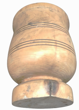 BUYUK DEV BOYDA TEK PARCA AHŞAP KOLLU HAVAN EL YAPIM 