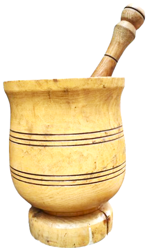 BUYUK DEV BOYDA TEK PARCA AHŞAP KOLLU HAVAN EL YAPIM 