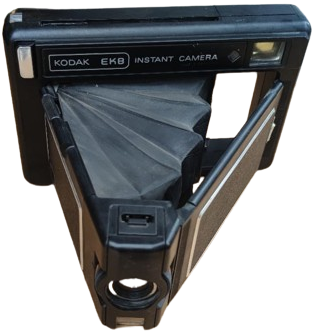 1970 KODAC EK8 İNSTAL CAMERA KORUKLU ACILIP KAPATILABİLEN POLARAID FOTOGRAF MAKİNASI