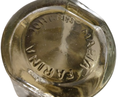 1950 JOHANN MARİA FARINA  AFTER MARKT KAPAGI ACILMAMIS İÇERSİ DOLU ÜZERİ ETİKETLİ KOLONYA ŞİŞESİ