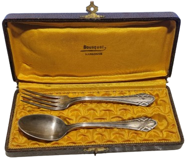 ORJİNAL İPEK KAPLAMA KUTUSUNDA SEYEHAT CATAL VE KAŞIK BOUSQUET NARBONNE ARGENTA 50 