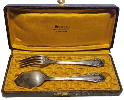 ORJİNAL İPEK KAPLAMA KUTUSUNDA SEYEHAT CATAL VE KAŞIK BOUSQUET NARBONNE ARGENTA 50 