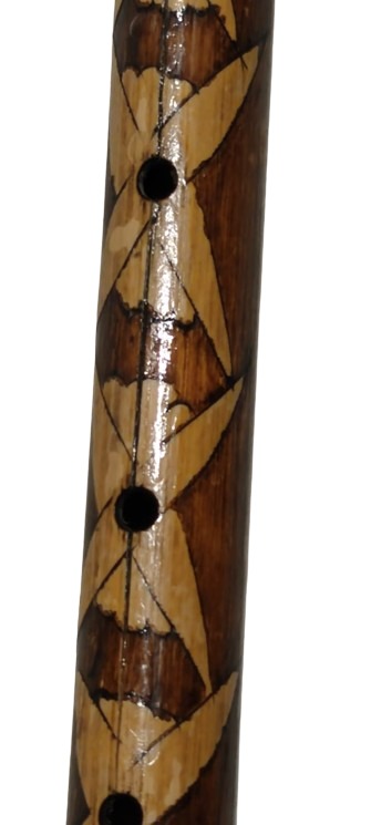 HİNT FAKİRİ KOBRA YILAN OYNATICI KAVALI ZURNASI KAVAL KISMI İŞLEMELİ BANBU 6 DELİKLİ GÖVDE HİNDİSTAN CEVİZİ ALTI USTU DENİZ KABUGU SUSLEMELİ COK TİZ SESİ VARDIR 30 CM 