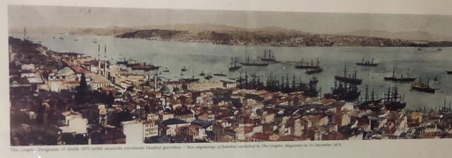 1994 TURK HAVA YOLLARI  SKYLIFE YENİ YIL ARMAGANI  1876 İSTANBUL  PONORAMİK GRAVULERİ