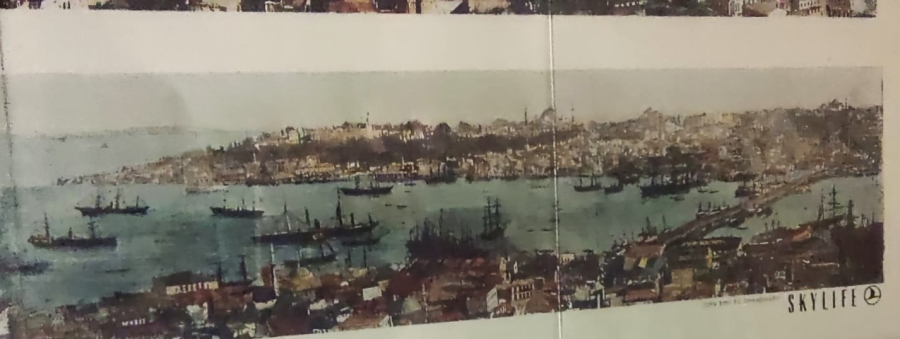 1994 TURK HAVA YOLLARI  SKYLIFE YENİ YIL ARMAGANI  1876 İSTANBUL  PONORAMİK GRAVULERİ