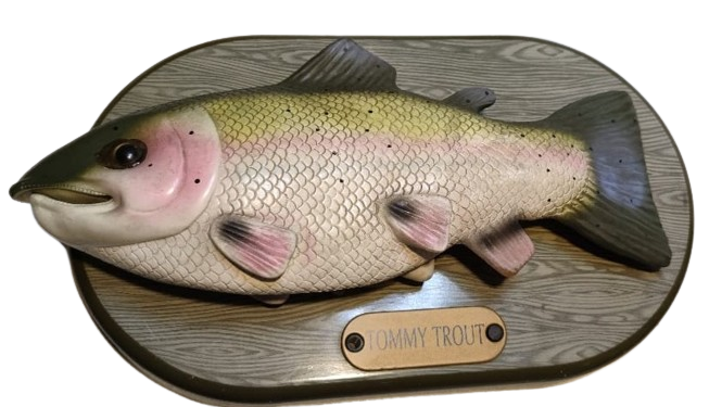 1990 TOMMY TROUT ÖNUNDEN GECEN BİRİNİ GÖRDÜGÜNDE KUYRUGUNU BAŞINI AGZINI OYNATARAK ŞARKI SÖYLEYEN GEVEZE BALIK