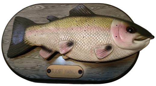 1990 TOMMY TROUT ÖNUNDEN GECEN BİRİNİ GÖRDÜGÜNDE KUYRUGUNU BAŞINI AGZINI OYNATARAK ŞARKI SÖYLEYEN GEVEZE BALIK