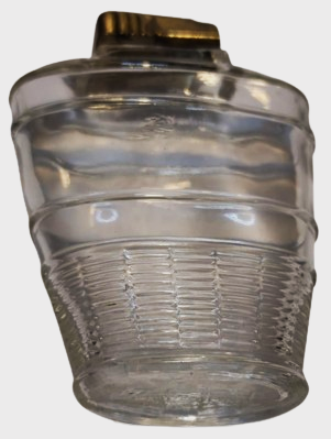 1950 RUETZ SÜRGÜLÜ PİRİNC KAPAKLI BEYAZ CAM PARFUM ŞİŞESİ CANTA İÇERSİNDE TAŞINABİLEN UFAK BOYDA