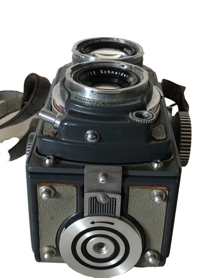 Franke & Heidecke Rolleiflex Xenar lensli eski Alman Franke & Heidecke Rolleiflex çift lensli orta format rlex fotoğraf makinesi. 