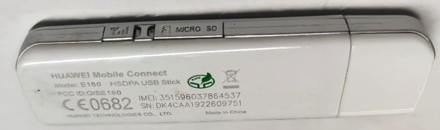 USB GİRİŞLİ HUAWEI MOBİLE CONNECT 3G VINN MODEM HUAWEI MODEL E 160 TABLET  O2 TÜM HATLARA UYUMLUDUR BEYAZ RENKDE