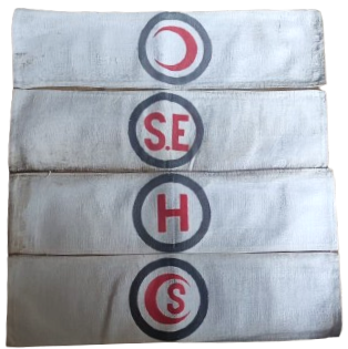 1950 TIP İLE İLGİLİ DÖRT ADET FARKLI KOL BANDI DEVLET KURUMLARINDA KULLANILMASI İCİN DEVLET MALZEME OFİSİ TARAFINDAN YAPILMIŞ DAGITILMIŞTIR TEZGAZ EL DOKUMA BEZ PAZUBEND