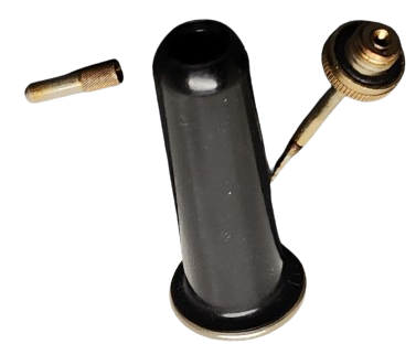 1960 HUILE ELNA DİKİŞ MAKİNASI YAĞLAYICI İSVİÇRE YAPIMI HUILE OIL SİYAH BAKALİT KASA ALT KISMI BASTIRILDIGINDA BASINC YAPMAKTA