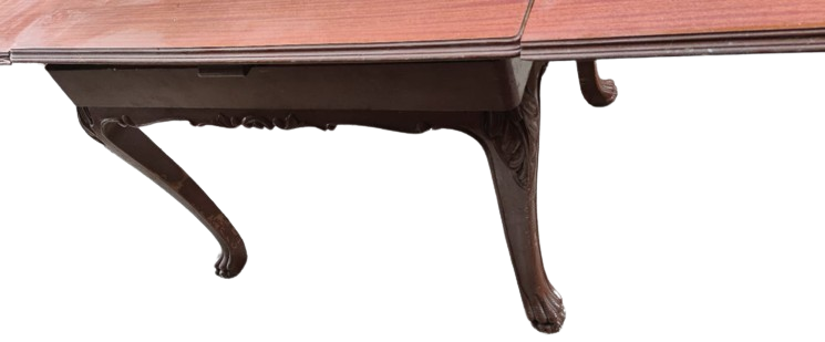 1950 Lİ YILLAR KOMPLE MASİF ASLAN AYAK MASA 2 KANATDA  ACILIR YEMEK MASASI EL İŞCİLİKLİ YAPIMIDIR