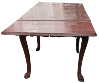 1950 Lİ YILLAR KOMPLE MASİF ASLAN AYAK MASA 2 KANATDA  ACILIR YEMEK MASASI EL İŞCİLİKLİ YAPIMIDIR