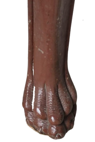 1950 Lİ YILLAR KOMPLE MASİF ASLAN AYAK MASA 2 KANATDA  ACILIR YEMEK MASASI EL İŞCİLİKLİ YAPIMIDIR