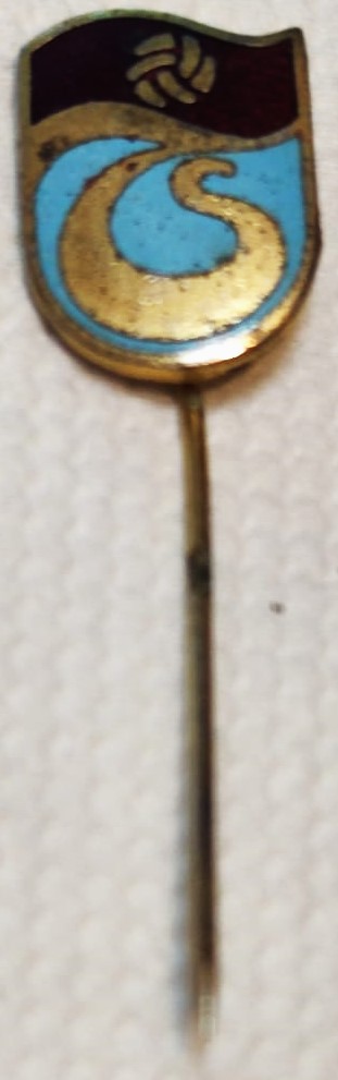 TRABZON SPOR ROZET İGNELİ BORDO MAVİ SICAK MİNE ALTIN KAPLAMA YAKA ROZETİ