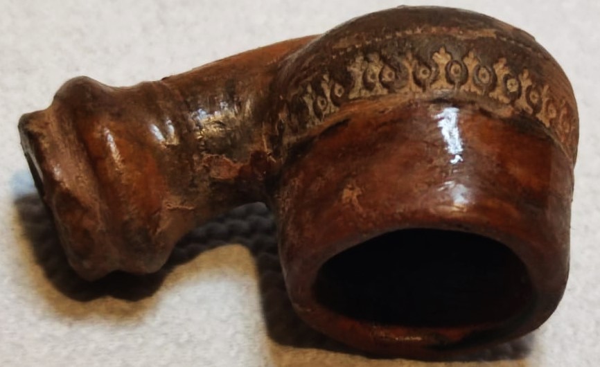 OSMANLI 19 YUZYIL TOPHANE LÜLE TÜTÜN İÇME TOPRAK KIZIL KİL İLE ELDE YAPIM PİŞMİŞ KİLDEN YAPILMA TERRACOTTA ATIK KIRIK CATLAK KESİNLİKLE YOKTUR