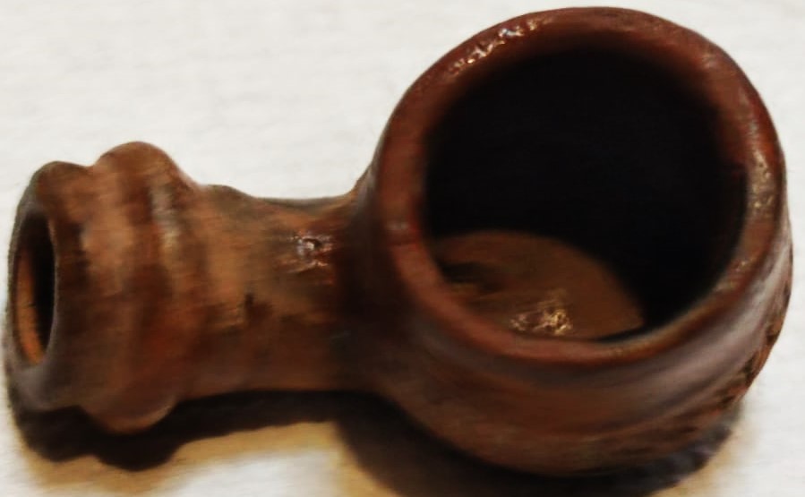 OSMANLI 19 YUZYIL TOPHANE LÜLE TÜTÜN İÇME TOPRAK KIZIL KİL İLE ELDE YAPIM PİŞMİŞ KİLDEN YAPILMA TERRACOTTA ATIK KIRIK CATLAK KESİNLİKLE YOKTUR