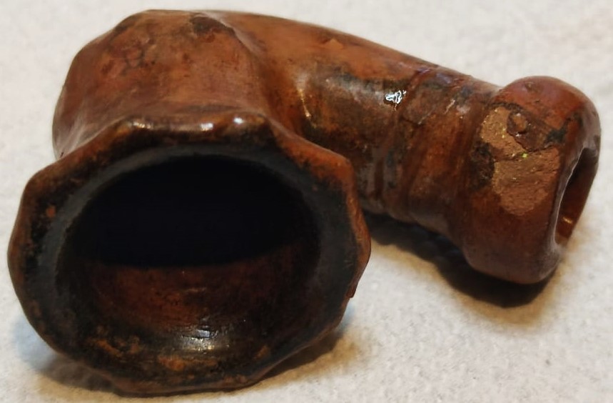 OSMANLI 19 YUZYIL TOPHANE LÜLE TÜTÜN İÇME TOPRAK KIZIL KİL İLE ELDE YAPIM PİŞMİŞ KİLDEN YAPILMA TERRACOTTA ATIK KIRIK CATLAK KESİNLİKLE YOKTUR