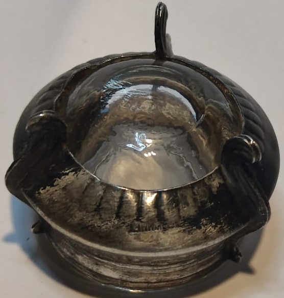 1800 SOVYET DÖNEM RUS HAVYARLIK İÇ BEYAZ ŞEFFAF CAM CANAGI VE İŞLEMELİ KASIK ORJİNAL HOMMET DAMGALI TAM TAKIM