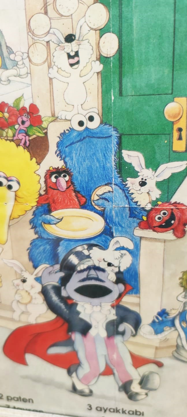 1980 SUSAM SOKAGI KAREKTERLERİ MİNİK KÜŞ KURABİYE CANAVARI KIRPIK ACIKGÖZ KAREKTERLERİNİN RESİMLERİ