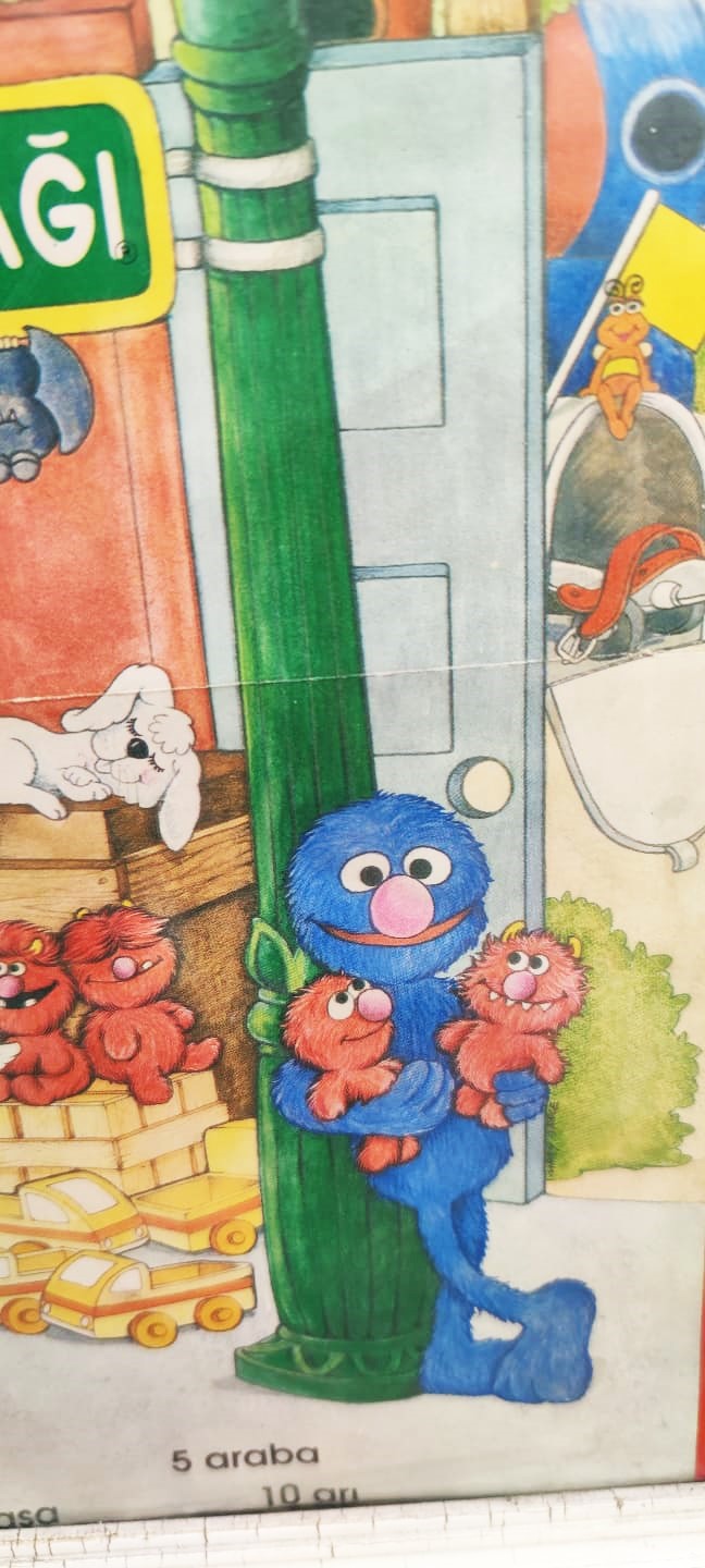 1980 SUSAM SOKAGI KAREKTERLERİ MİNİK KÜŞ KURABİYE CANAVARI KIRPIK ACIKGÖZ KAREKTERLERİNİN RESİMLERİ