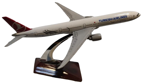 TURKISH AIRLINES GLOBALLY YOURS BOEİNG 777-300 TURK HAVA YOLLARI THY KUSUSUNDA  1/400 MAKET METAL KAİDELİ YOLCU UCAGI