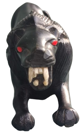 AHŞAP EL OYMASI ASLAN SİYAH KUZEYDE KANADANIN YUKON BÖLGESİNDEN GUNEYDE AND DAGLARINDA YAŞARLAR