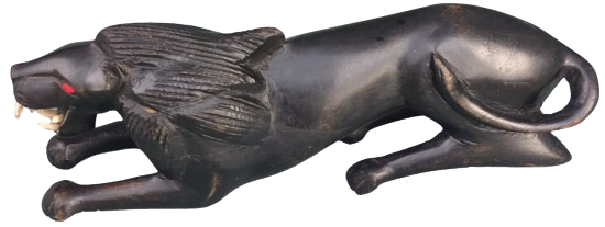 AHŞAP EL OYMASI ASLAN SİYAH KUZEYDE KANADANIN YUKON BÖLGESİNDEN GUNEYDE AND DAGLARINDA YAŞARLAR