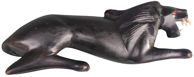 AHŞAP EL OYMASI ASLAN SİYAH KUZEYDE KANADANIN YUKON BÖLGESİNDEN GUNEYDE AND DAGLARINDA YAŞARLAR