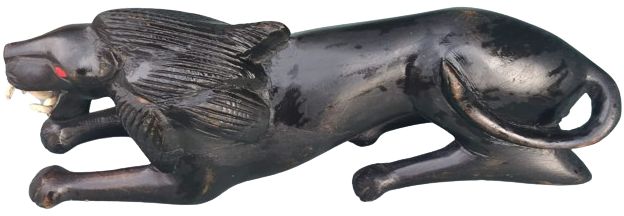 AHŞAP EL OYMASI ASLAN SİYAH KUZEYDE KANADANIN YUKON BÖLGESİNDEN GUNEYDE AND DAGLARINDA YAŞARLAR