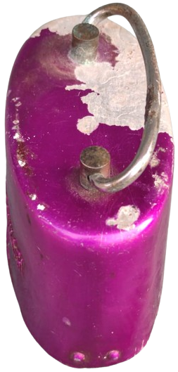 ESKİŞEHİR BANKASI METAL ALÜMİNYUM KLASİK TAŞIMA KULPLU BOZUK PARA VE KAGIT PARA ATMA DELİKLİ KUMBARA MOR RENKDE