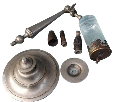 1800 HAVA GAZI LAMBASI KOMPLE METAL ARJANTE MUSLUKLU TEK AYDINLATMA LAMBA