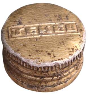 FENERBAHCE SARI LACİVERT ETİKETLİ SİRKE ŞİŞESİ TEKEL 70 LİK PAŞABAHCE YAPIMI ŞİSESİ KULLANILARAK URETİLMİŞ 