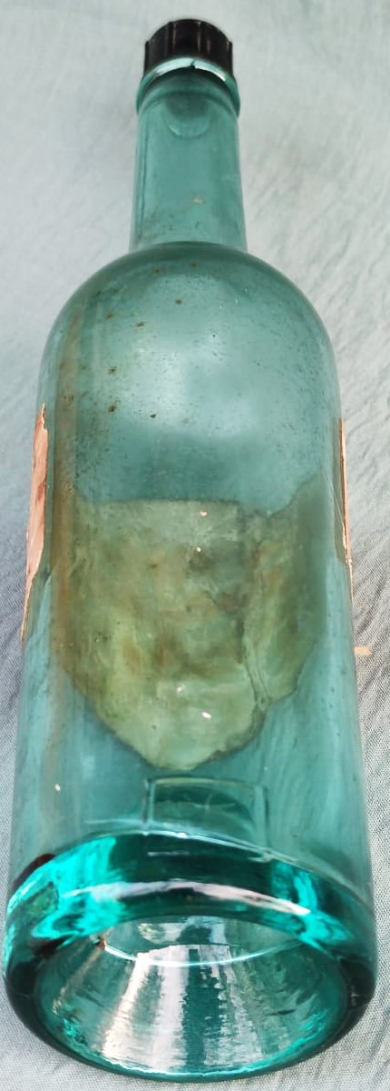 CUMHURİYET BAŞLARI ROZONA KOLONYASI MARQUE DEPOSEE 80 DERECE BAKALIT CEVİRME KAPAKLI BOŞ KOLONYA CAM SİŞE